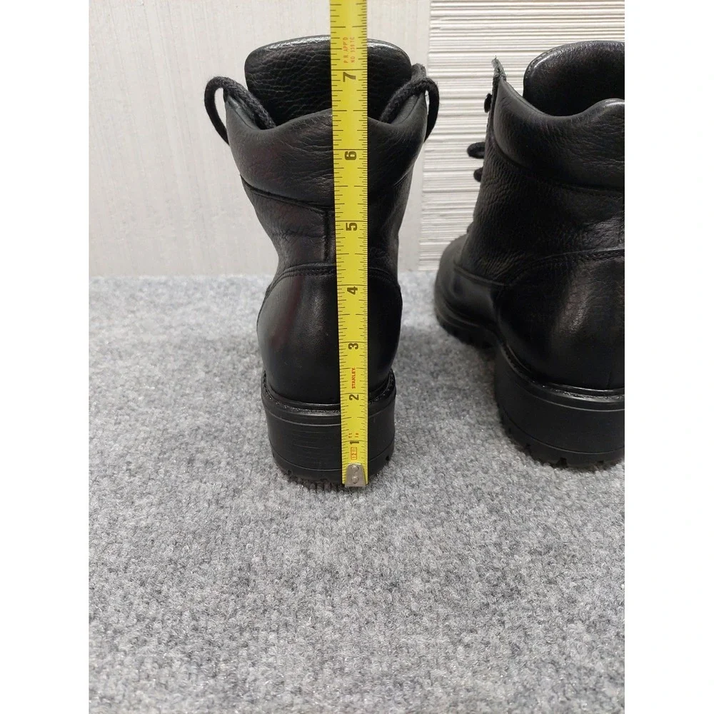 L L Bean Men Boot Shoe 7.5 Black Genuine Leather Lace Up Tactical Military Ankle
